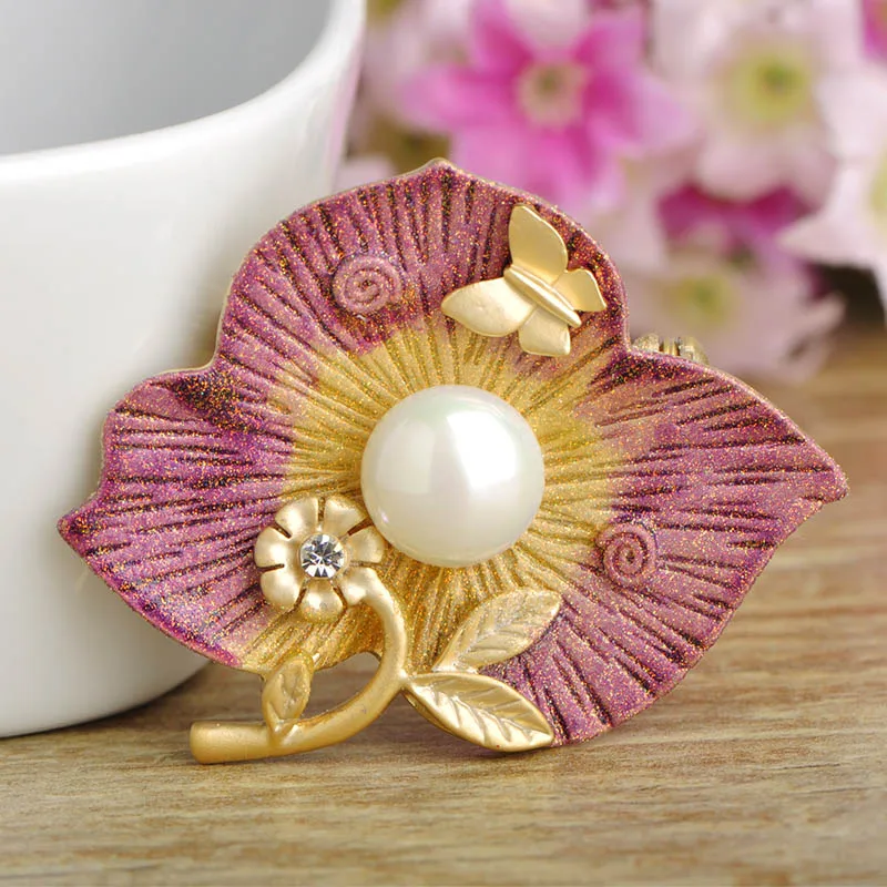 Marry Прекрасные Романтические Броши Корсажи Блестящая Эмаль Имитационные Жемчужные Броши Ювелирные Шипы на Воротнике Платье Шарф Свадебная Бижутерия.