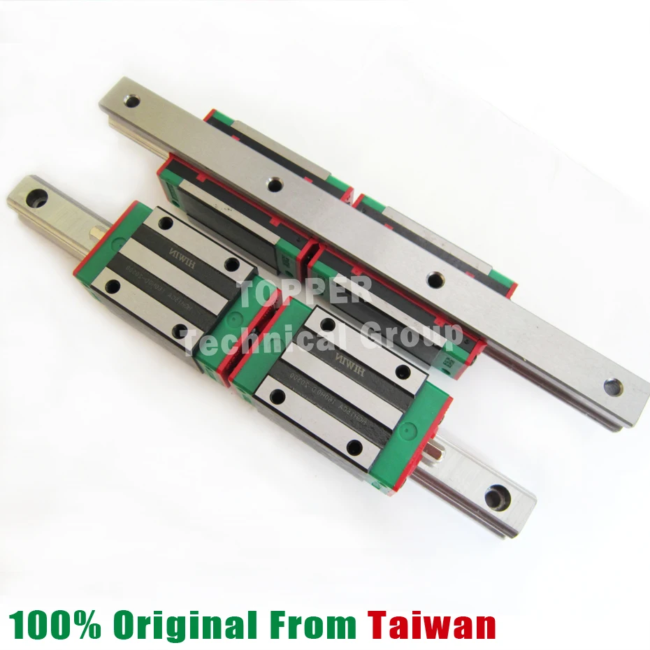 HIWIN 2PCS linear guide rail HGR15 500mm with 4 pcs of block carriage HGH15CA HGH15 CNC parts | Обустройство дома