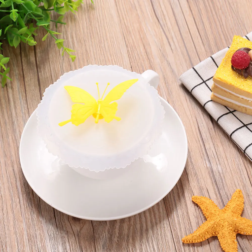 Герметичная чашка с изображением бабочки силиконовая Пылезащитная крышка