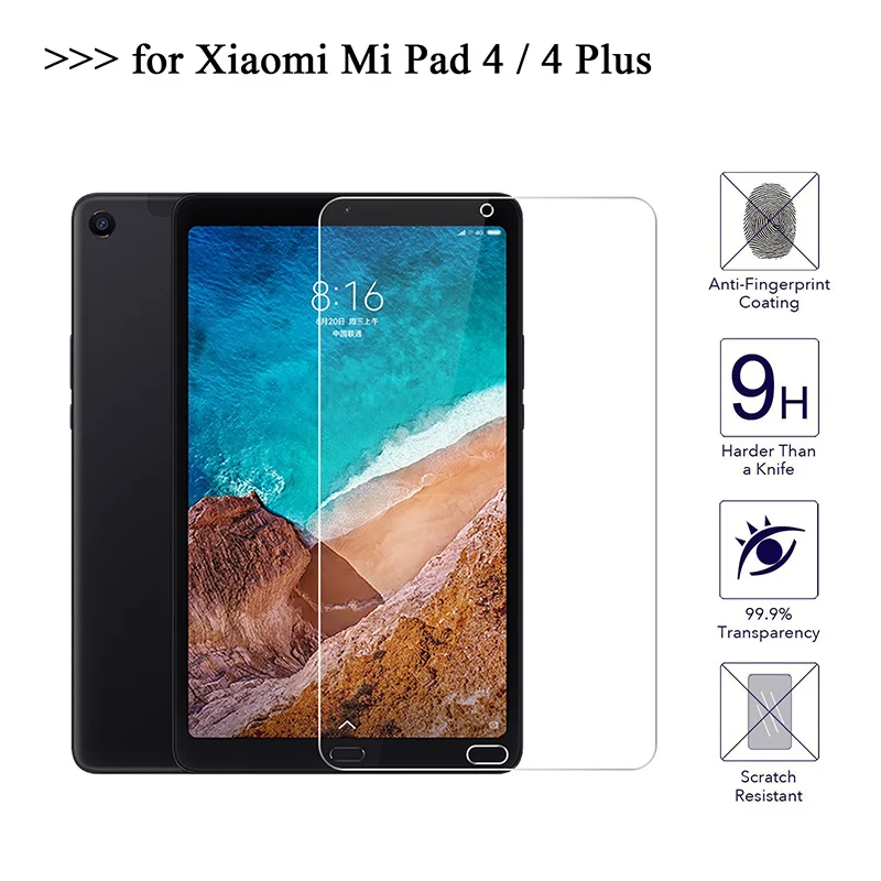 

9H Tempered Glass For Xiaomi Mipad 4 Plus Mi Pad 4 Plus 10.1 inch Screen Protector Film 0.3mm HD Hard Cover Explosion Proof Film
