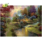 DPF сделай сам кабина река 5D полноразмерный домашний декор Алмазная вышивка алмазная живопись вышивка крестиком рукоделие вышивка Алмазная мозаика