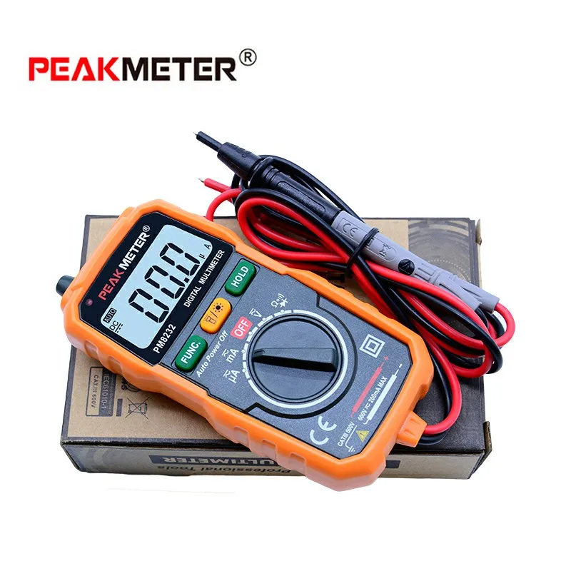 Peakmeter ms8232 Бесконтактный цифровой мультиметр DC/AC Напряжение Ток Тестер Авто Мощность OFF цифровой мультиметр тестер - Цвет: Multimeter PM8232