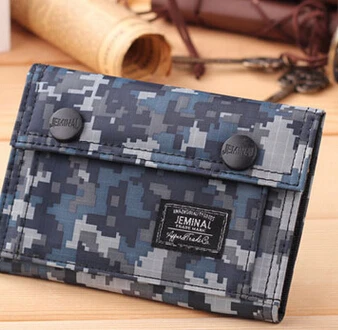 Камуфляжный холщовый кошелек для студентов женский корейский короткий | Багаж и