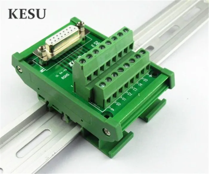 VGA DB15 15 pin 2 ряда D SUB мужской женский сигнал терминал PCB Breakout DIN перила разъем