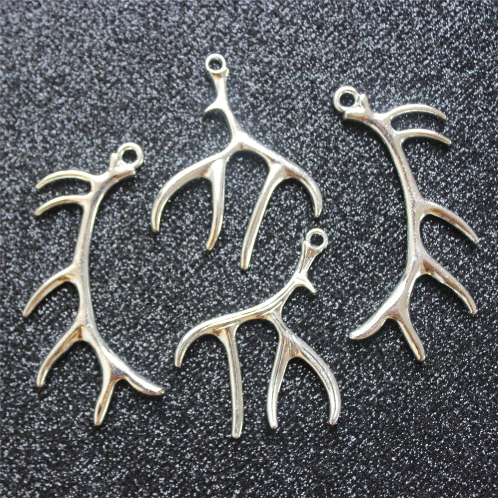 10pcs Vintage Style Elk Antler Charms Earrings Jewelry Making Supplies DIY Necklace Pendants Key Chain | Украшения и аксессуары