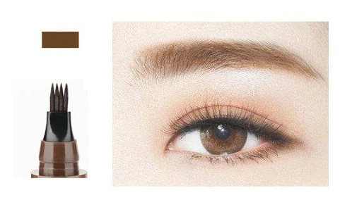 02Dark Brown SUAKE жидкий карандаш для бровей, водостойкий микроблейдинг, вилка, кончик, тонкий эскиз, профессиональный карандаш для бровей, татуажа, оттеночная ручка, корейская косметика - Цвет: 02Dark Brown
