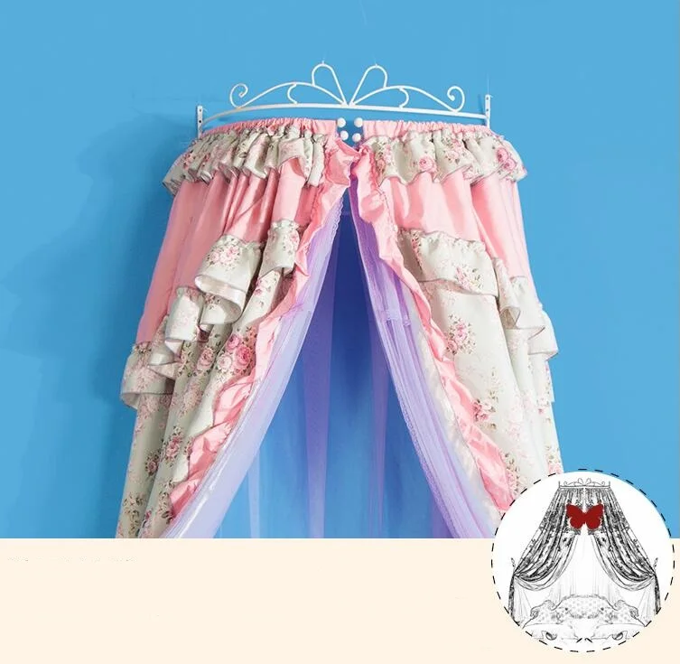 Роскошный дворец принцессы Pastorable москитная сетка с цветочным принтом кровать