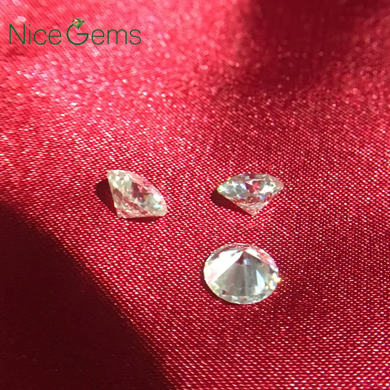 NiceGems 8 мм небольшой синий Муассанит свободный камень бриллиант эквивалентный вес