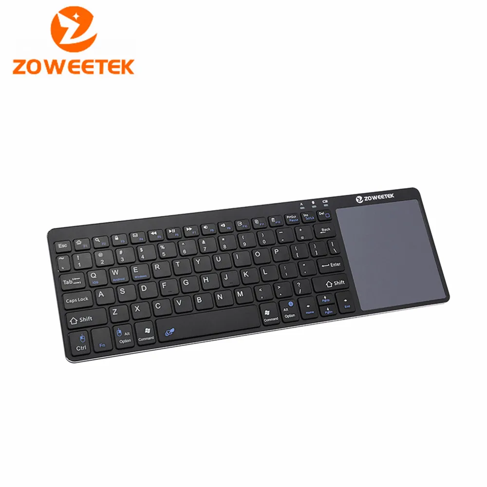 Беспроводная клавиатура Zoweetek с Bluetooth мультимедийная ультратонкая тачпадом для