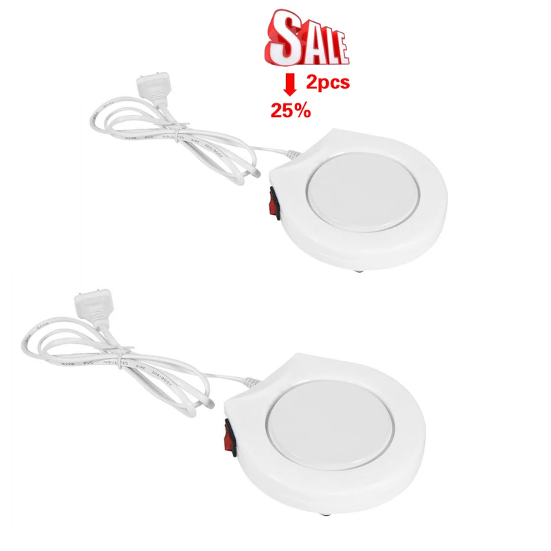 2pcs 2 шт Портативные USB электрические настольные подставки под подставки, согревающий нагреватель для подогрева напитков, чайная кружка, кофейная чашка, подставки под подставки, коврик - Цвет: 2pcs