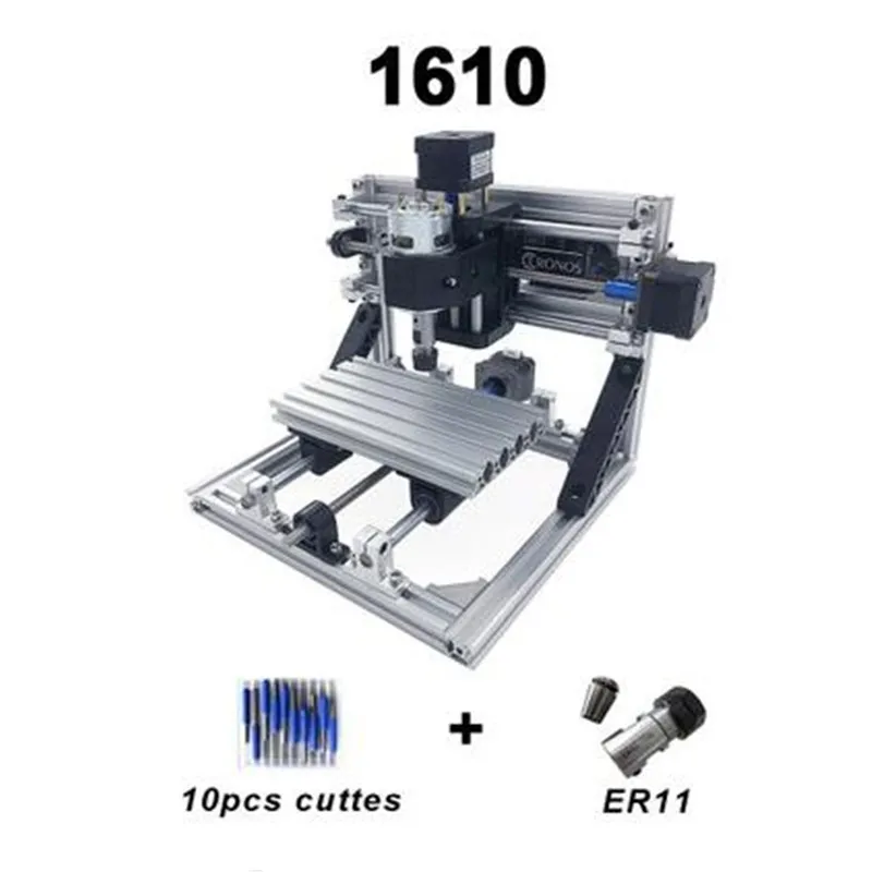 cnc1610-BP DIY фрезерный станок с чпу наборы 1610 GRBL управления резьба по дереву фрезерный гравировальный станок(рабочая зона 16x10x4,5 см, 3 оси - Цвет: cnc1610-BP