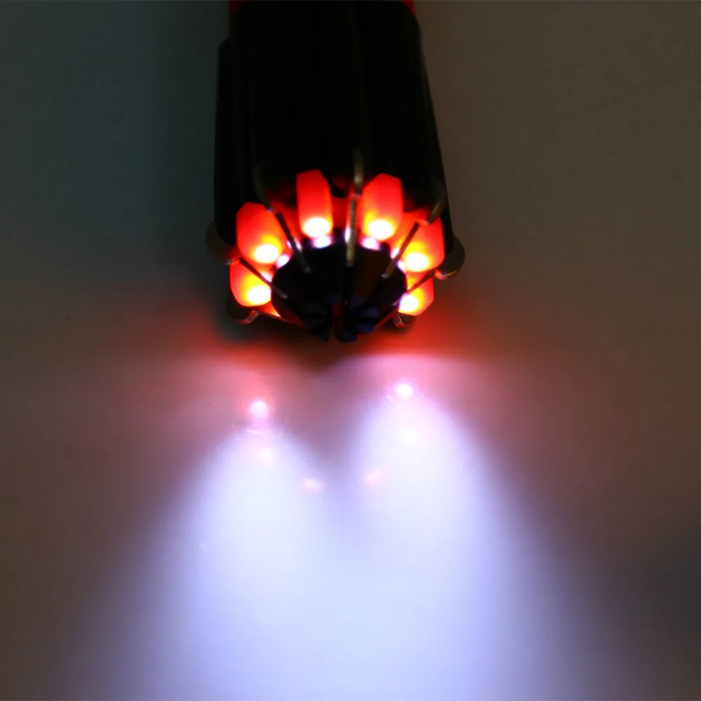 Многофункциональные отвертки 8 в 1 набор инструментов с фонариком 6 светодиодов