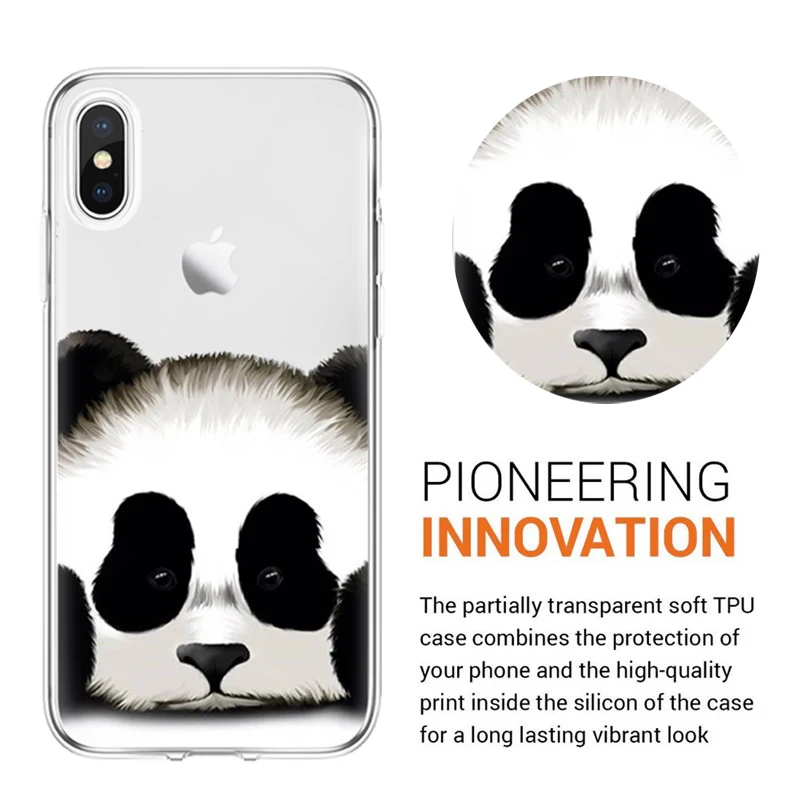 Ультратонкий Мягкий ТПУ чехол с рисунком милой панды для мобильного телефона Xiaomi