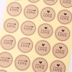5 листов60 шт., наклейки для торта ручной работы в виде сердца