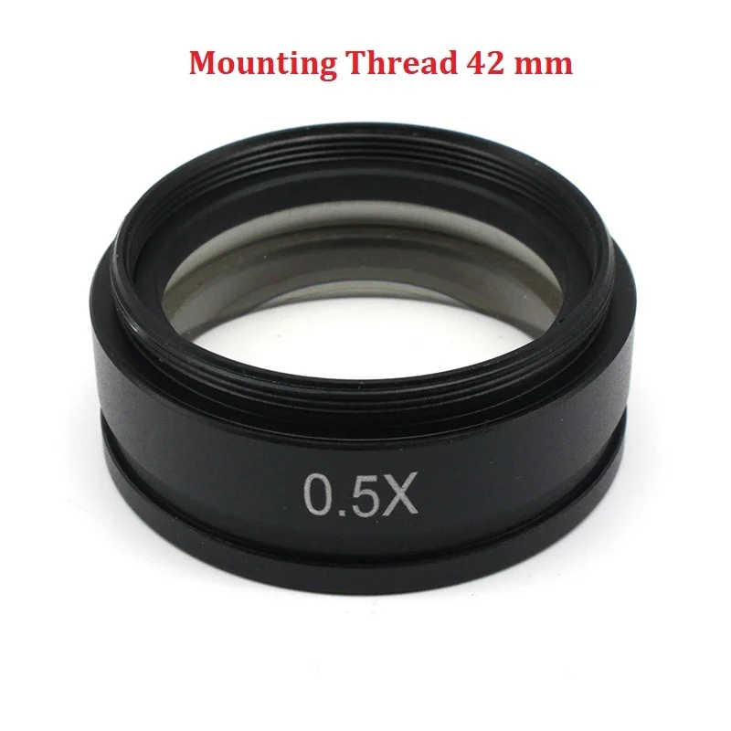 Mounting Thread 42mm 0.5X линза Барлоу рабочее расстояние 160 мм Вспомогательный объектив f/стерео микроскоп w/монтажный размер M42 M48 M50 M52 x 0,75 мм - Цвет: Mounting Thread 42mm