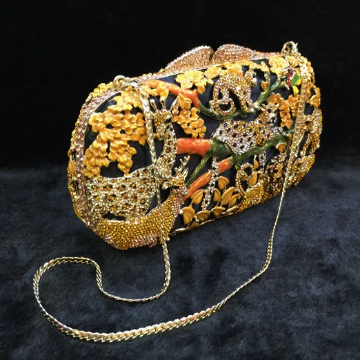 Женская Винтажная сумочка клатчи Свадебная вечеринка желтая Геометрическая