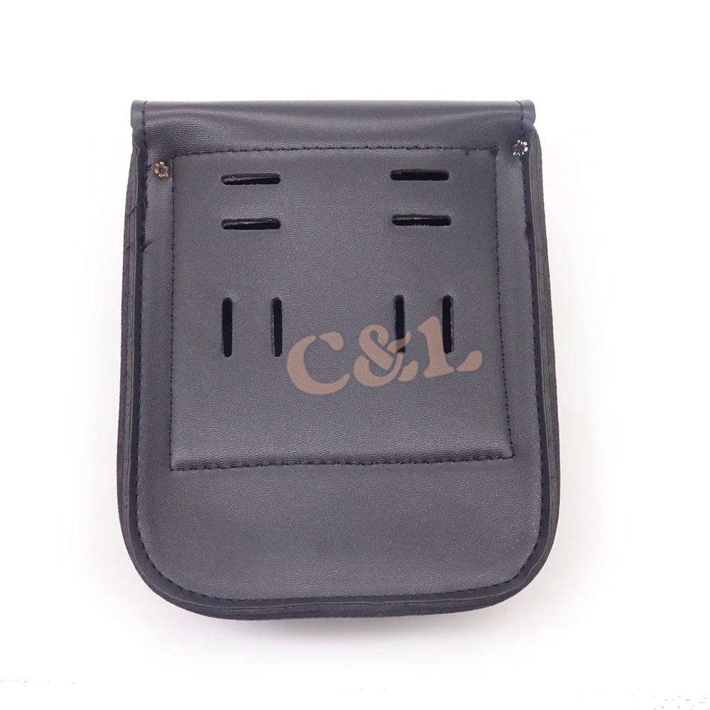 Мотоциклетная черная прямоугольная сумка из искусственной кожи с черепом для