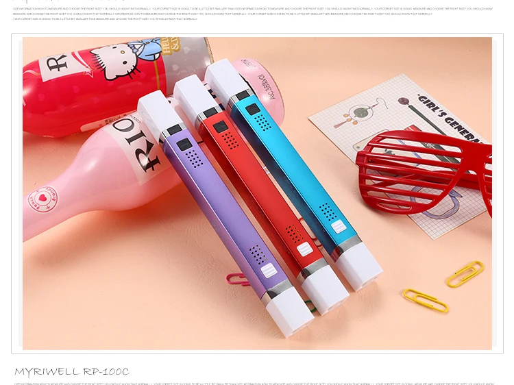 Myriwell 1,75 мм ABS/PLA DIY 3D ручка LED Экран, зарядка через usb 3D печать Ручка+ 100 м нити Творческий подарок игрушки для детей дизайн