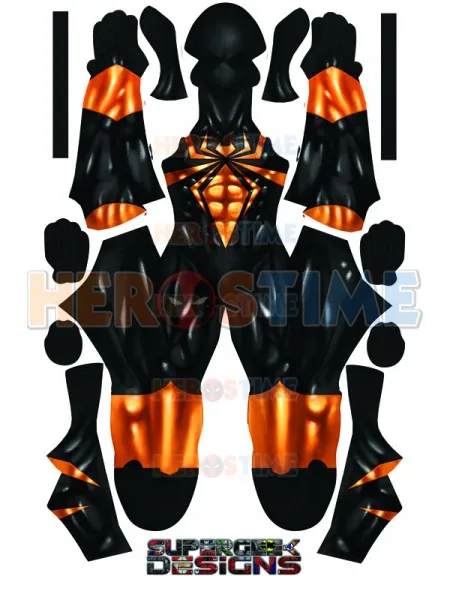 Черный железный костюм Человека паука спандекс полный корпус Железный Человек