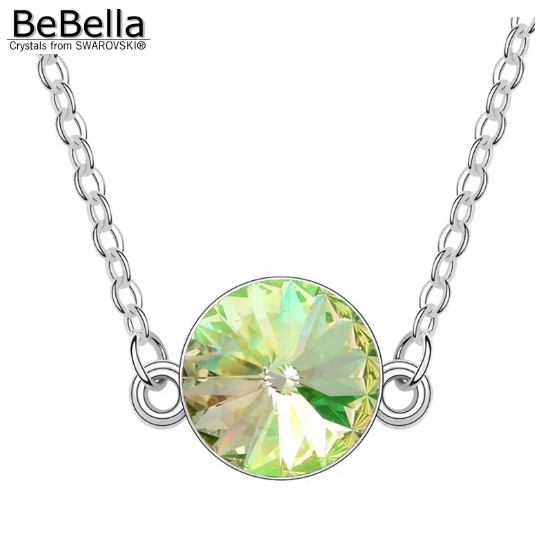 Круглое ожерелье BeBella с подвеской из кристаллов Сваровски модные украшения для