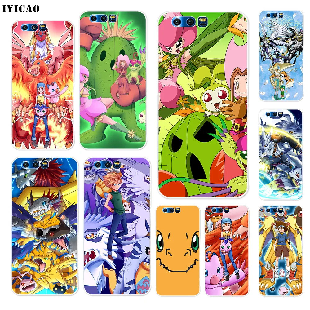 IYICAO Digimon Adventure Soft Silicone Case for Huawei Y9 Y7 Y6 Prime 2018 Honor 8C 8X 8 9 10 Lite 7X 7C 6A 7A Pro Cover | Мобильные