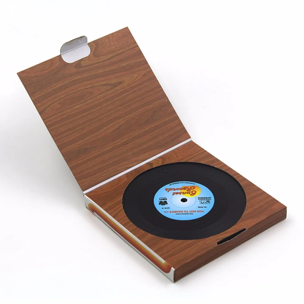 6 ШТ. Ретро CD Круглой Формы ИЗ ПВХ Винил Coaster Кубок Напитки Держатель Мат Посуда