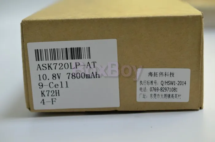 6600 мАч Аккумулятор для ноутбука ASUS A32-K72 N71 N71J N71JA N71JQ N71JV N71V N71VG A32-N71 70-NX01B1000Z 70-NXH1B1000Z