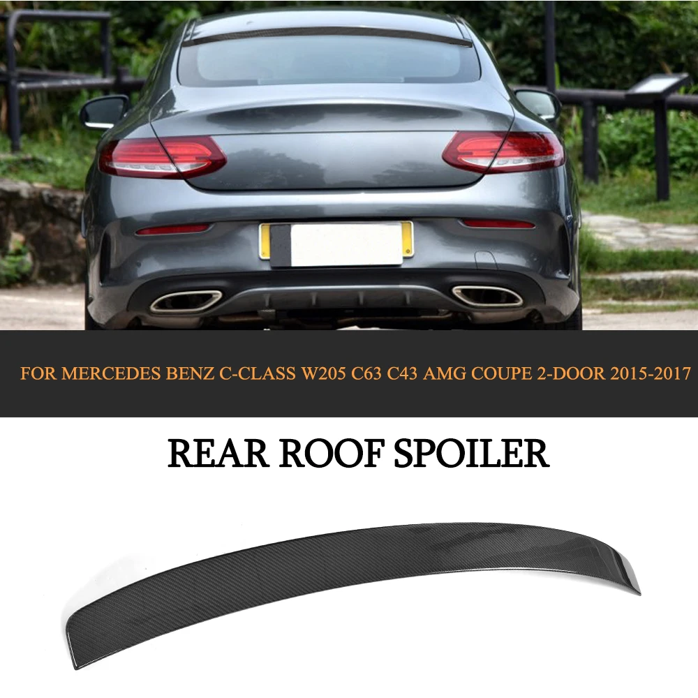 Задний спойлер на багажник из углеродного волокна для Mercedes Benz C Class C205 C63 C43 AMG Coupe 2 двери 15-17 C200 C350