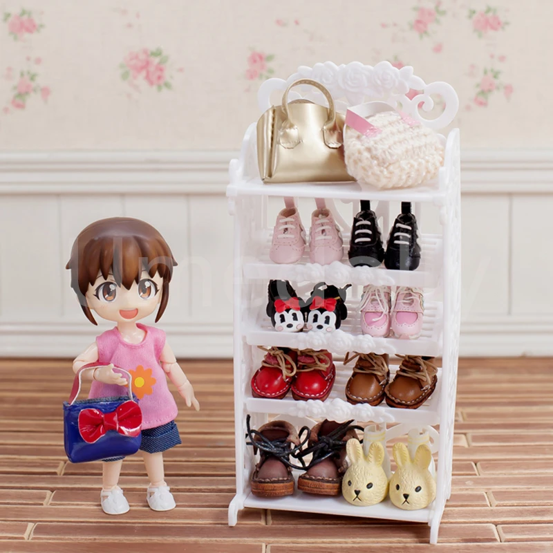 1 шт. 5 слоев 1/6 полка для кукольной обуви Барби Pullip BJD Blyth аксессуары куклы Furniure |
