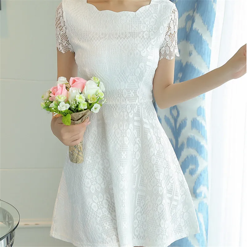 Сезон: весна–лето Модные женские линии с коротким рукавом платье 2018 новый