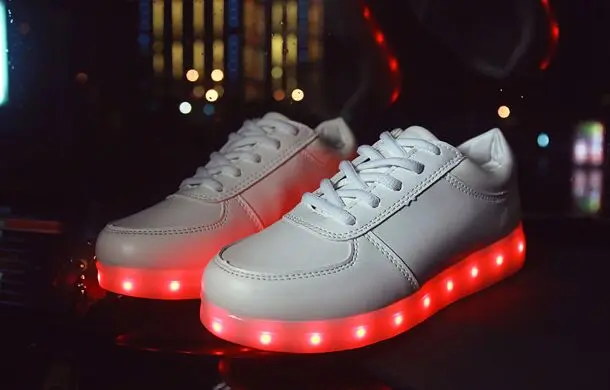 7 цвет Новый Светодиодный Обувь Женская и Мужская Мода Красочные Световой