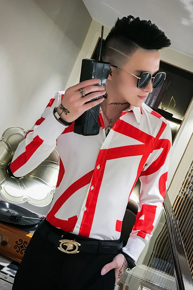 Одежда высшего качества простые Для мужчин рубашки брендовая обтягивающая