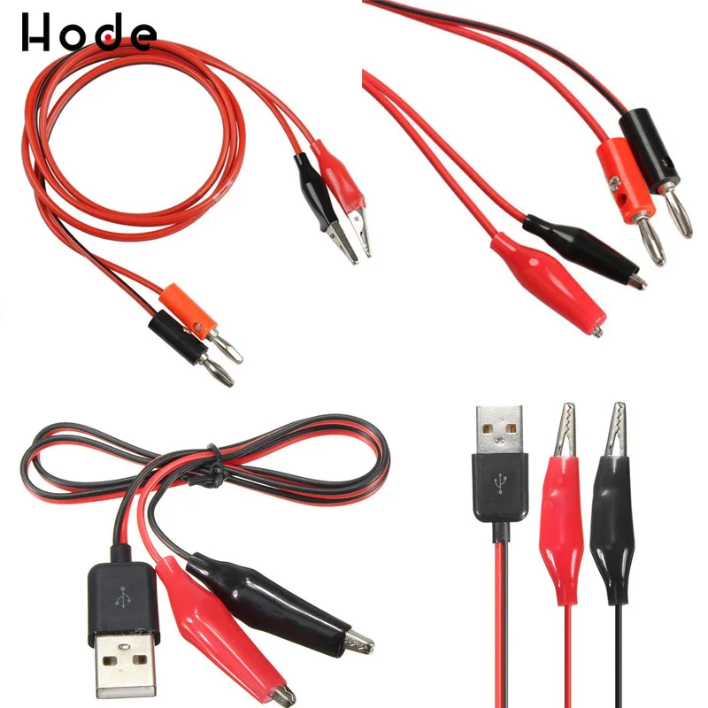 1 пара испытательных шнуров типа крокодил свинцовый зажим Электрический на 4 мм