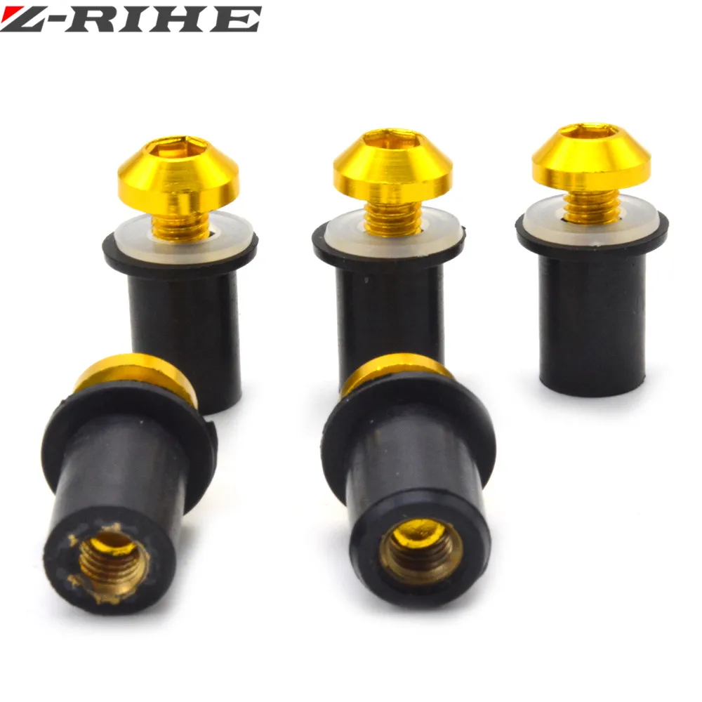 Универсальный M5 мотоцикл лобовое стекло болт гайка крепежный комплект для YAMAHA XJR