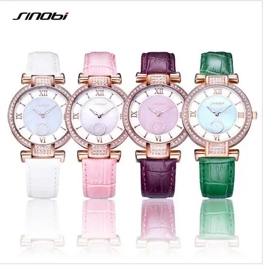 Модные женские часы SINOBI ведущей марки со стразами | Наручные