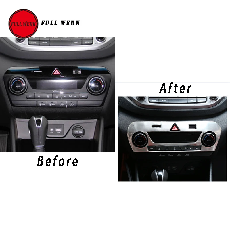 1 шт. Стайлинг автомобиля из нержавеющей стали отделка панели кондиционера