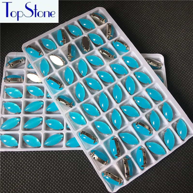 TopStone 5x10 мм 7x15 Высококачественный акриловый Опаловый камень для шитья с сильной