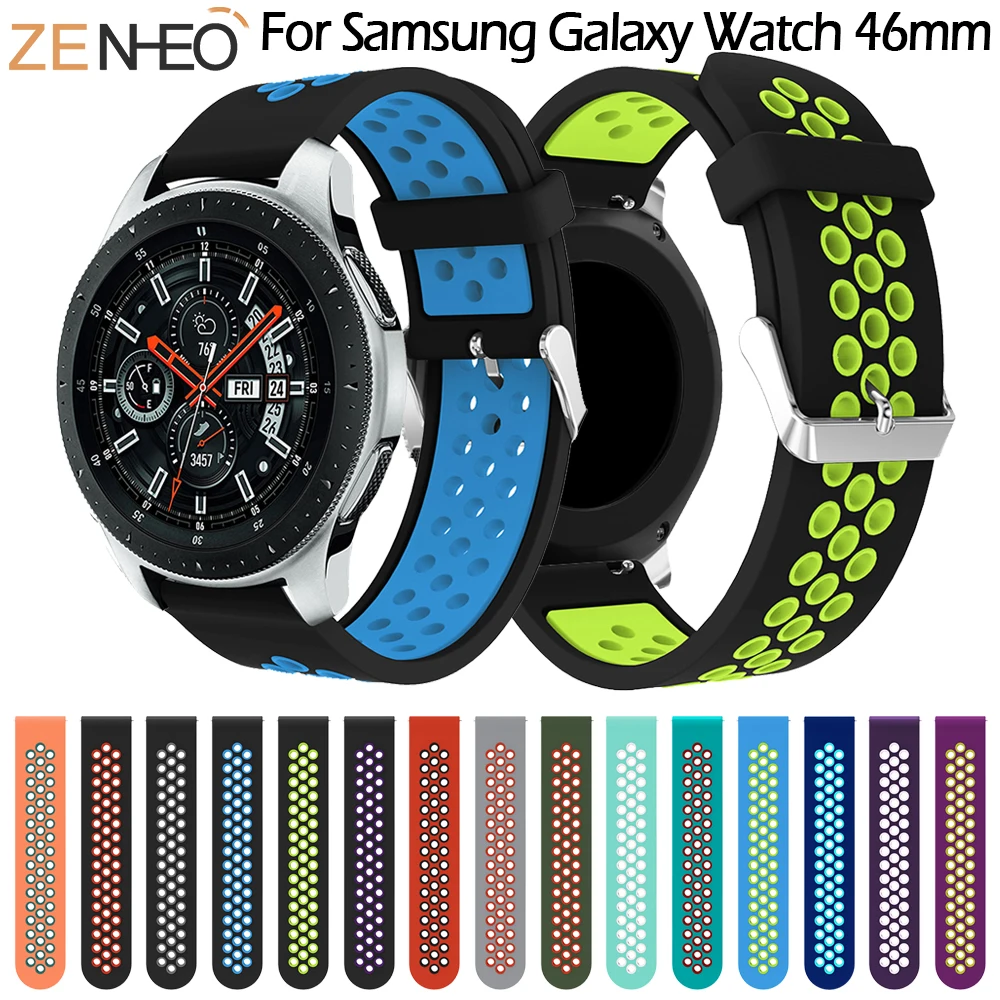 Силиконовый ремешок для Samsung Gear S3 Frontier 22 мм сменный Ремешок Браслет Galaxy Watch 46