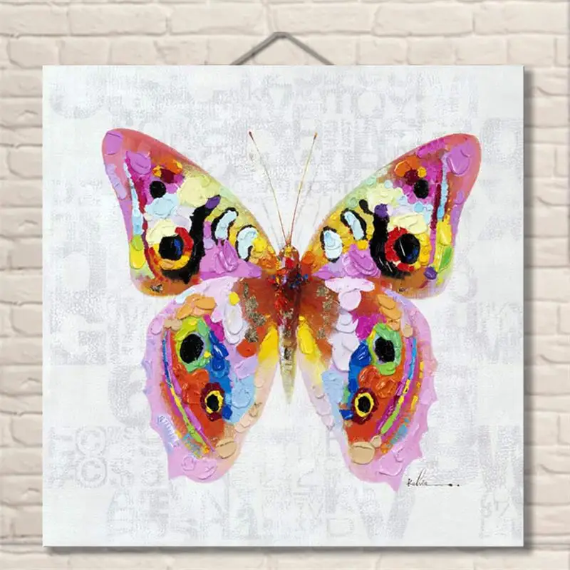 

Beautiful Modern Butterfly Paintings Pictures for Living Room Wall Decorative Pictures Handmade Animal Oil Paintings Butterfly