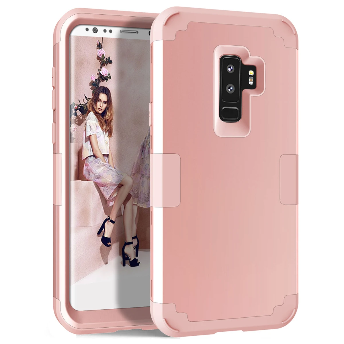 Противоударные бронированные Чехлы для Samsung Galaxy S9 Note 9 S8 TPU + PC 3-слойный Гибридный