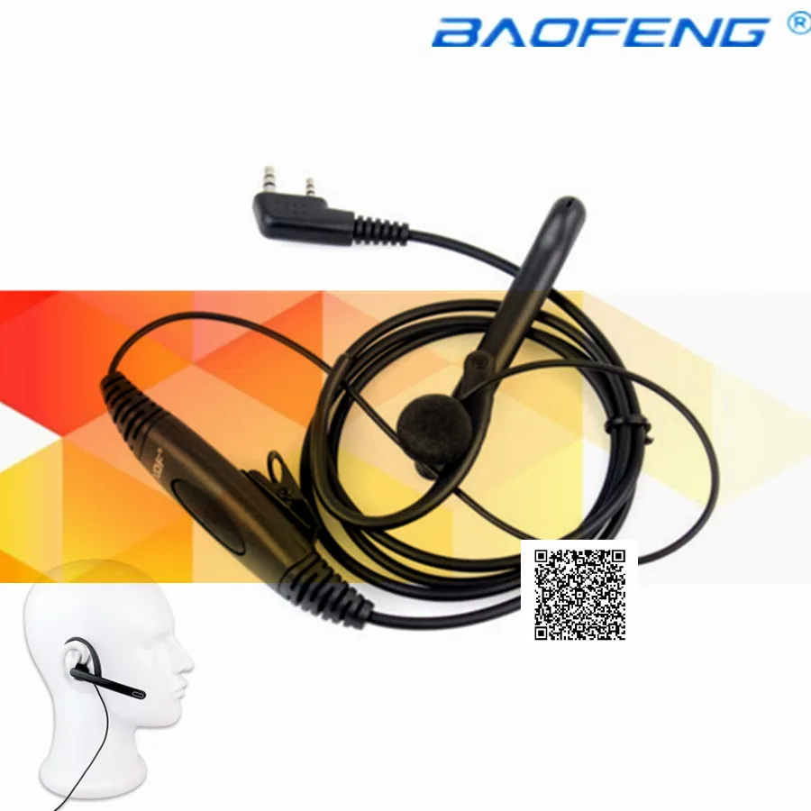 2 шт 2Pin ушной бар Walkie Talkie PTT Mic наушник для Kenwood BAOFENG UV-5R 777 RT-5R TYT PUXING Hf трансивер |