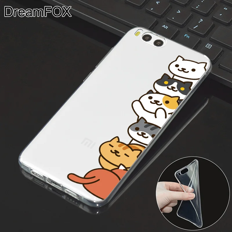 DREAMFOX L513 милый Кот силиконовый чехол-накладка из мягкого ТПУ чехол крышка для Xiaomi