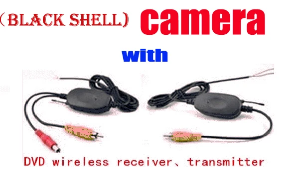 black wireless DVD Провода беспроводной Автомобильная камера заднего вида резервного копирования зритель вспять камера заднего вида для Mazda 2/Mazda 3 M2 M3 парктроник ночное видение - Название цвета: black wireless DVD