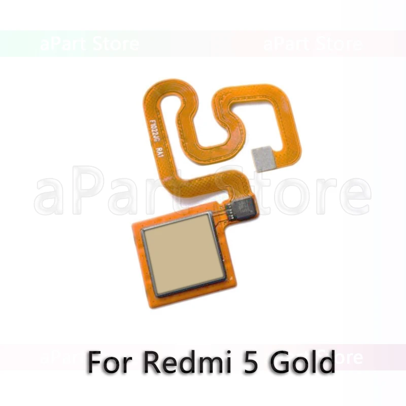 Для Xiaomi Redmi Note 5 Plus Pro оригинальная задняя кнопка домой датчик отпечатков пальцев гибкий кабель для телефона запчасти - Цвет: For Redmi 5 Gold