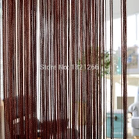 solid color string curtain 300260cm coffee gray white black classic line curtain window blind vanlance room divider
