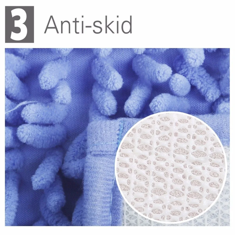 Синель коврики для ванной нескользящие впитывающие 40х60см | Дом и сад