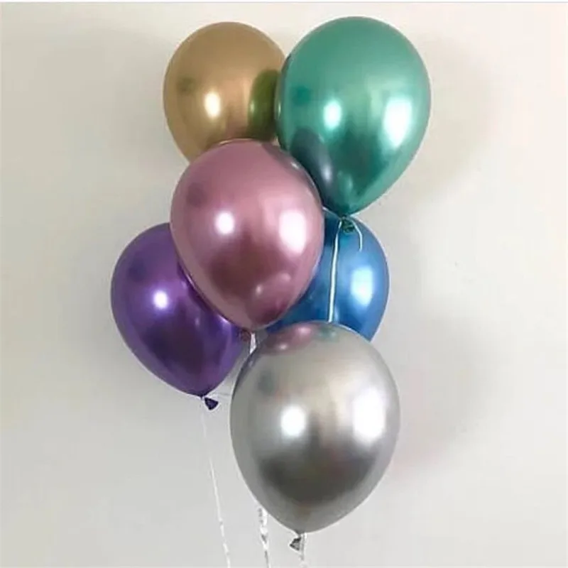 10 шт 12inch новые блестящие металлические жемчужные латексные шары толстые хром