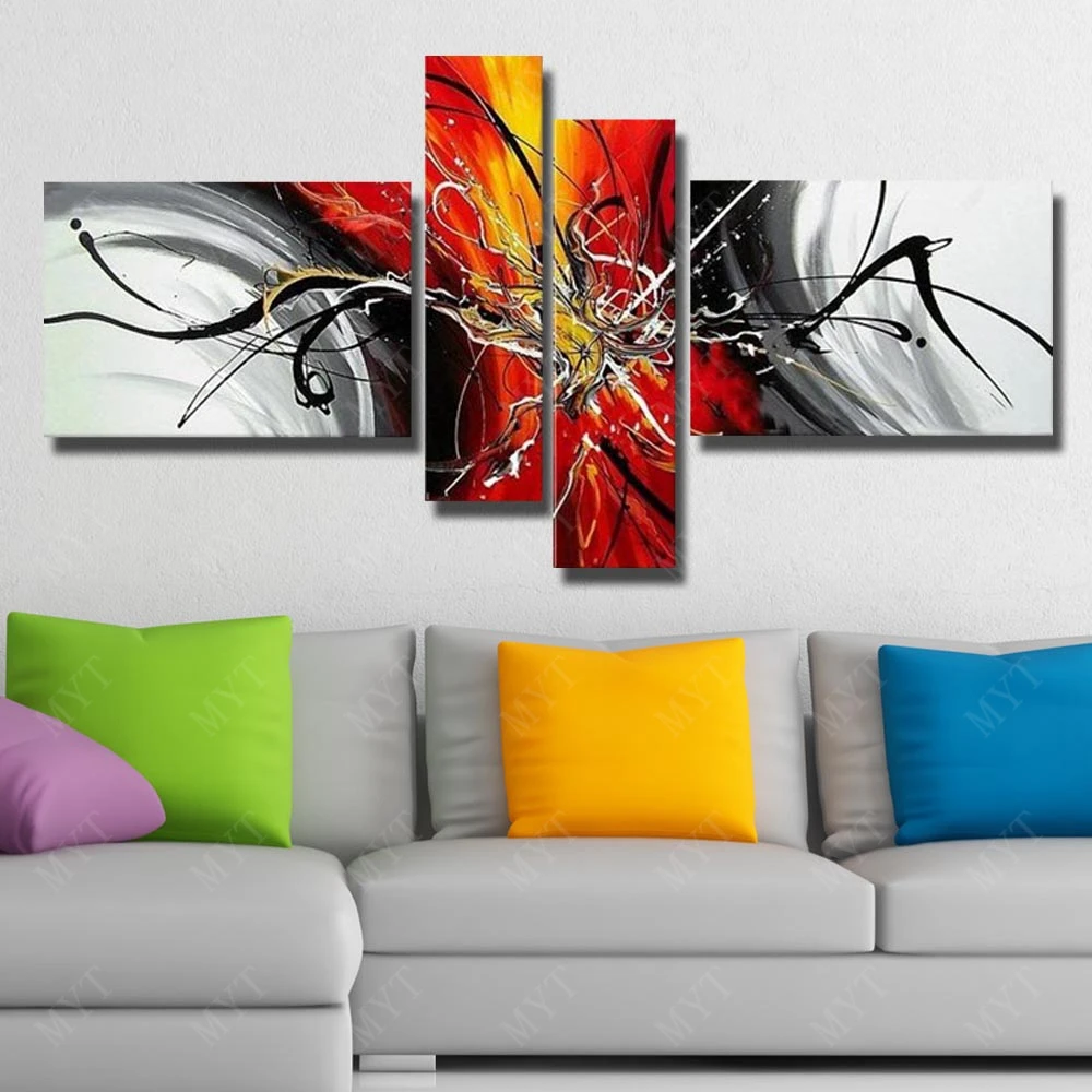 Mew картины ручной Рисование дизайнерские украшения дома дешевая цена Большие