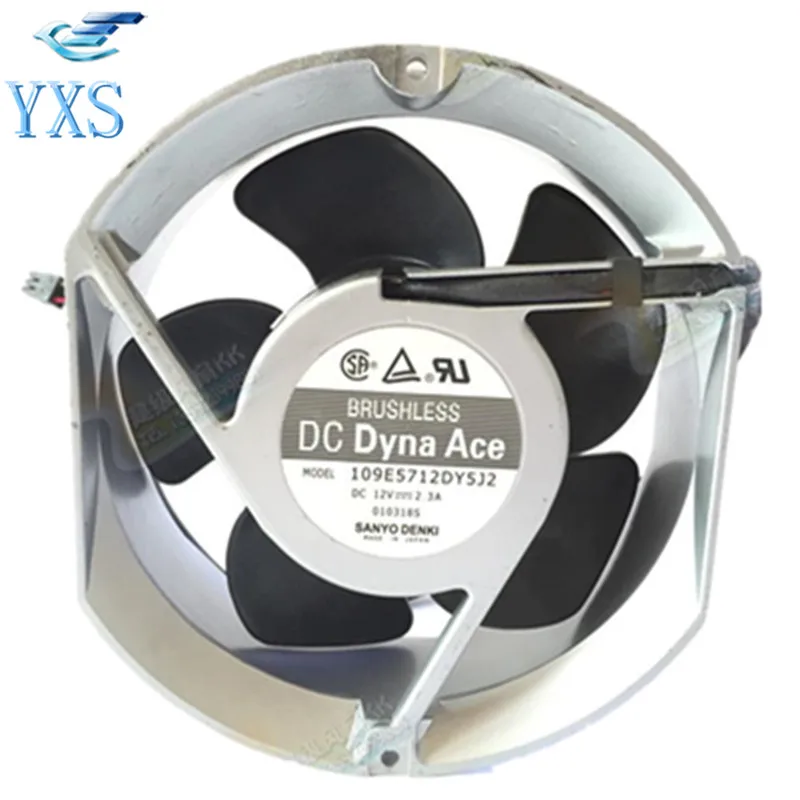 109E5712DY5J2 DC 12V 2.3A 3 провода 17251 17 см 172*150*51 мм 3800 об/мин двойной шарикоподшипник