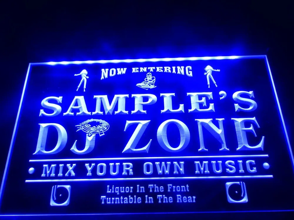 

DZ038- Name Personalized Custom DJ Zone Music Turntable Disco Bar Beer LED Neon Light Sign